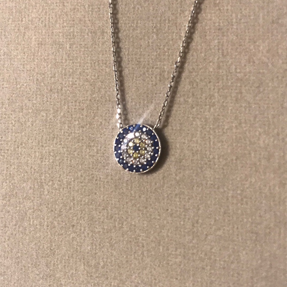 Evil Eye Crystal Necklace - Picture 2 of 2